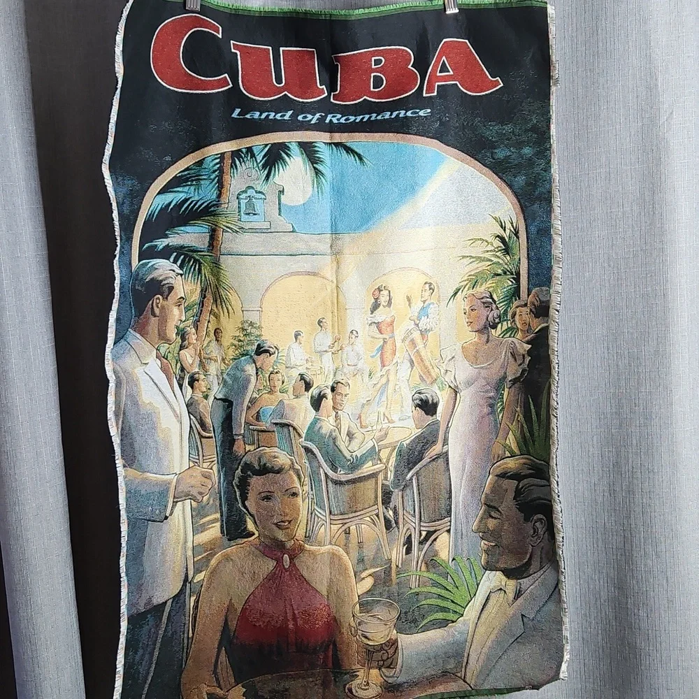 VINTAGE CUBA LAND OF ROMANCE TAPESTRY SIZE -36